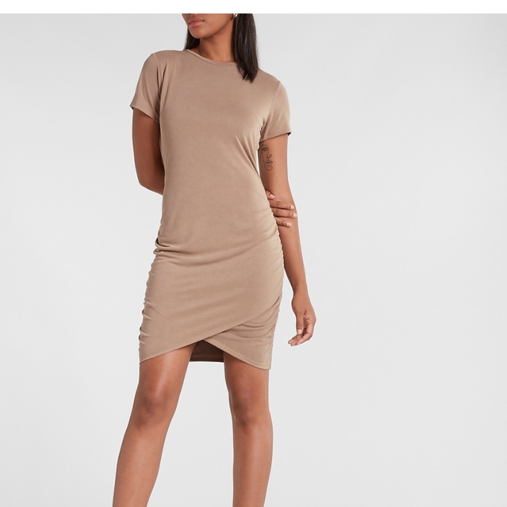 Ruched t-shirt dress